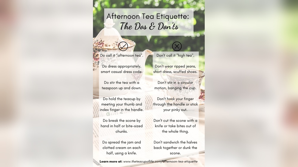 Afternoon Tea Dos And Don’Ts