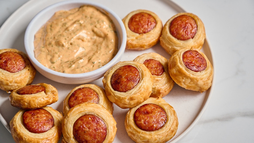 Andouille Sausage Puffs With Cajun Remoulade Recipe