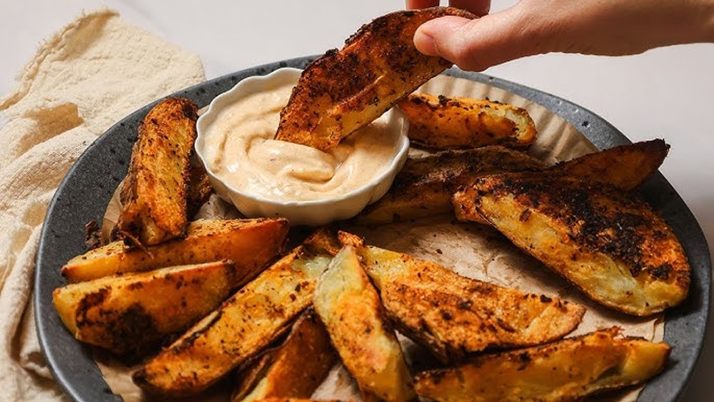 Cajun Baked Steak Fries Recipe